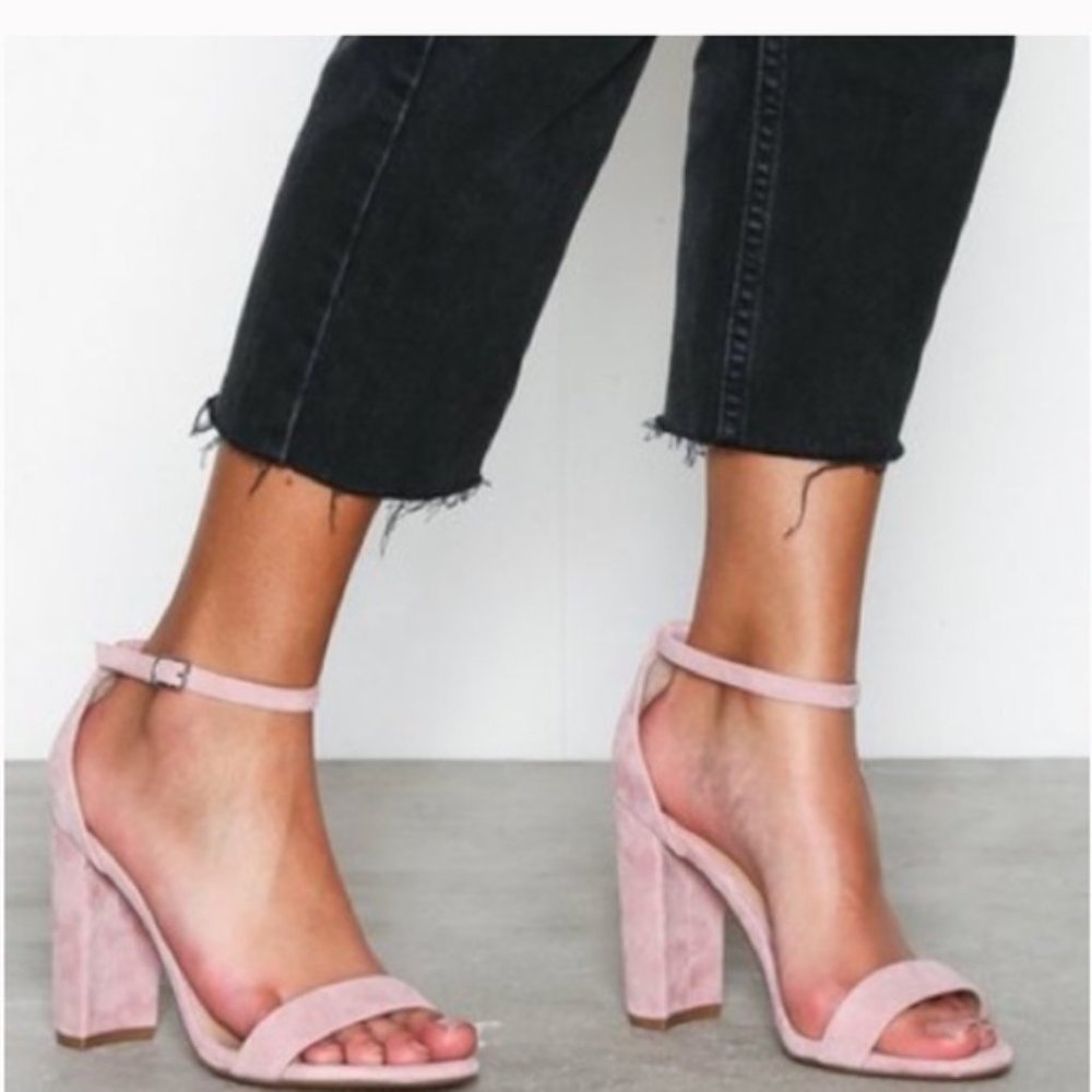 Steve Madden Mirna block heel sandal in pink blush